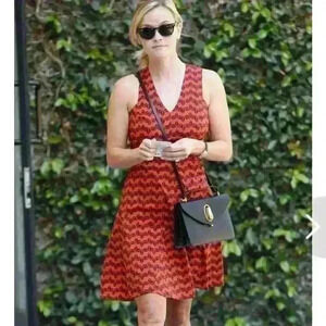 10 Crosby Derek Lam Sleeveless Printed Godet Dress